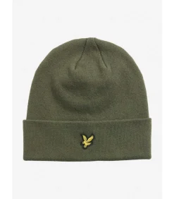 Heren Lyle & Scott Cotton merino beanie - deep depths