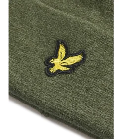 Heren Lyle & Scott Cotton merino beanie - deep depths