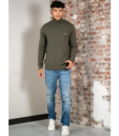 Clearance Cotton merino turtleneck jumper - deep depths Heren Truien & Cardigans