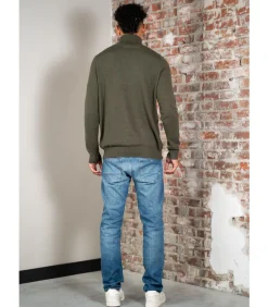 Clearance Cotton merino turtleneck jumper - deep depths Heren Truien & Cardigans