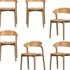 WOOOD Cras Eetkamerstoelen - Essenhout - Naturel - Set van 6