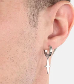 Sale Creolen voor mannen, kruis van roestvrij staal Heren Oorbellen