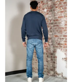 Heren Fred Perry Crew neck sweatshirt - dark airforce light ice bayleaf