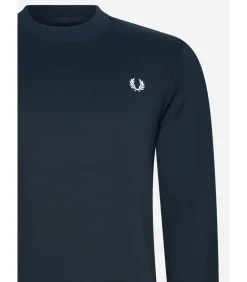 Heren Fred Perry Crew neck sweatshirt - navy