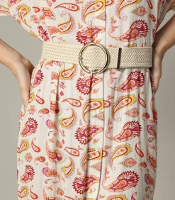 Discount CRISTINA - Effen gevlochten riem met gouden gesp DAMES Riemen