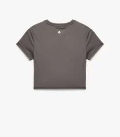 DAMES Koton Crop T-shirt Korte Mouwen Ronde Hals Zwart