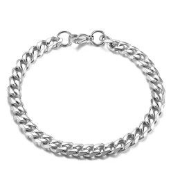 Discount Cuban Link Heren Armband - Dikke Schakel - 7mm - Zilver Kleurig Heren Armbanden