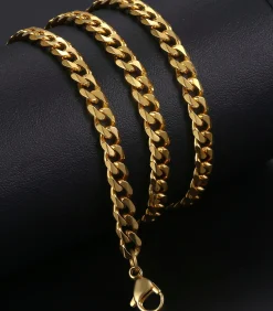 New Cuban Link Heren Ketting - Dikke Schakel - 7mm - Goud kleurig Heren Kettingen