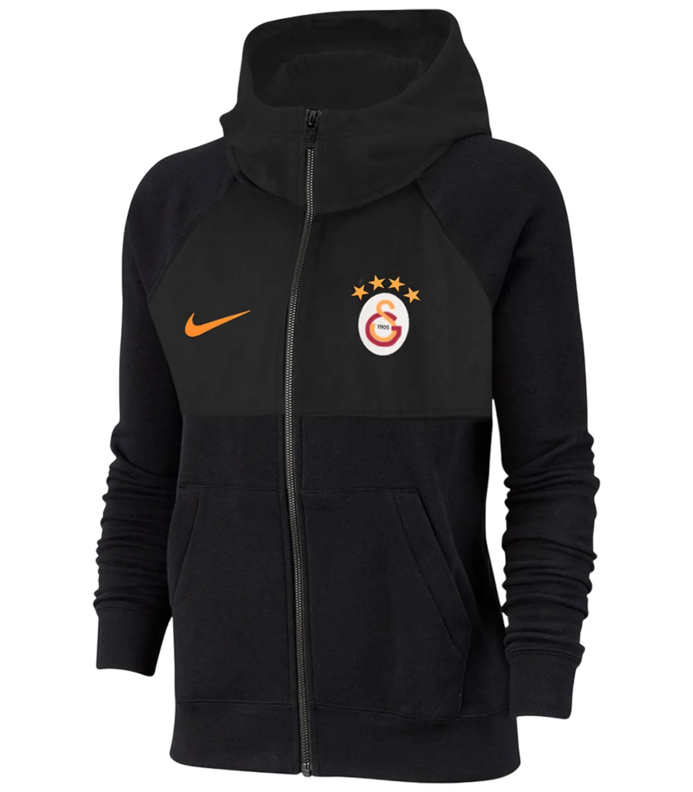 Kinderen Nike DA1686 - Trui met kap Met Volledige Ritssluiting - Zwart