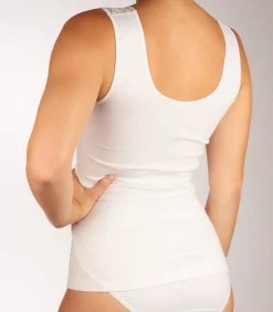 DAMES Ten Cate Dames hemd kant / Singlet Lace - 32291 - Kanten vrouwen onderhemd - Brede bandjes - Biologisch katoen