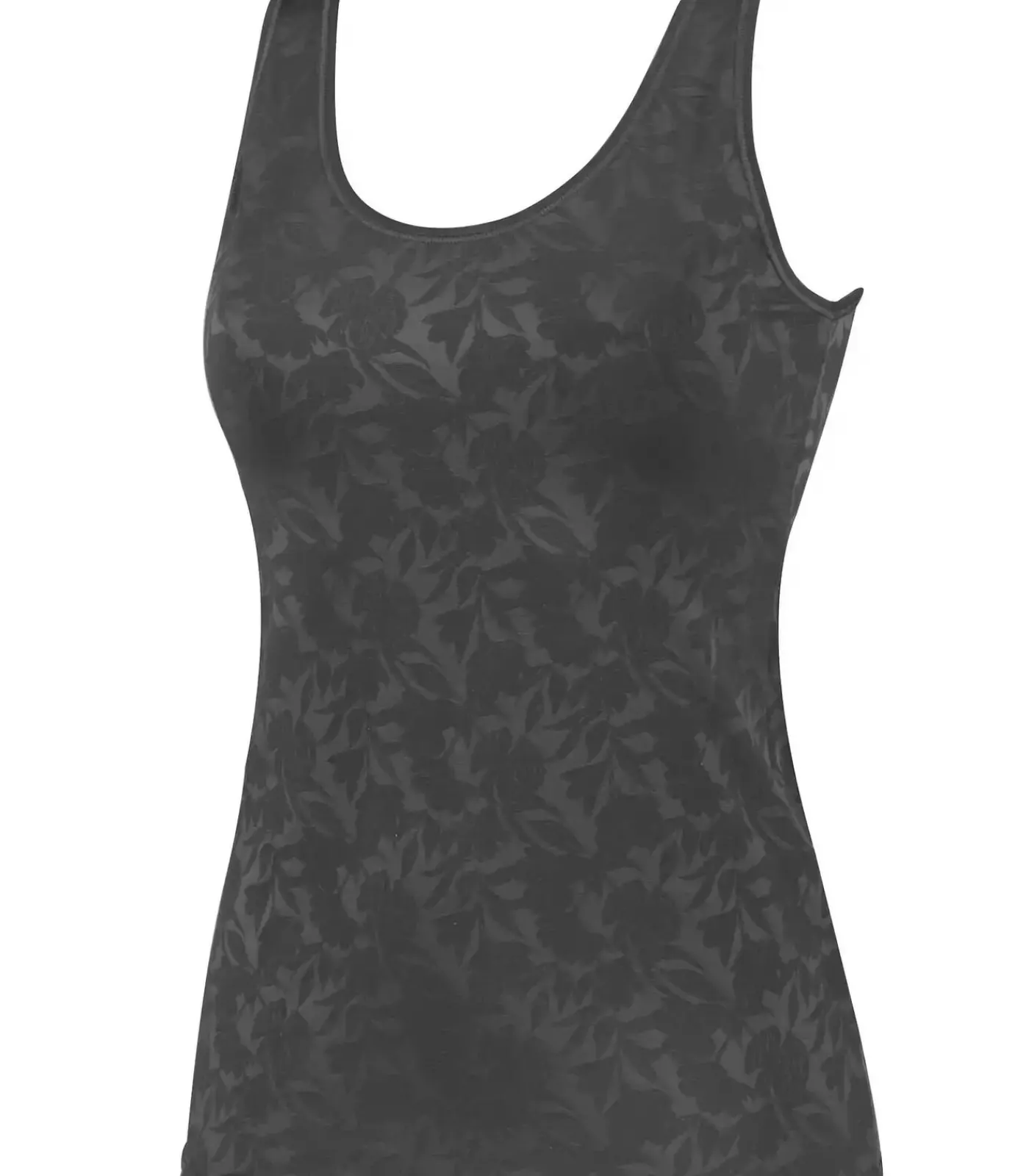 Online Dames hemd microfiber - Floral - Microvezel onderhemd met brede bandjes DAMES Onderhemden