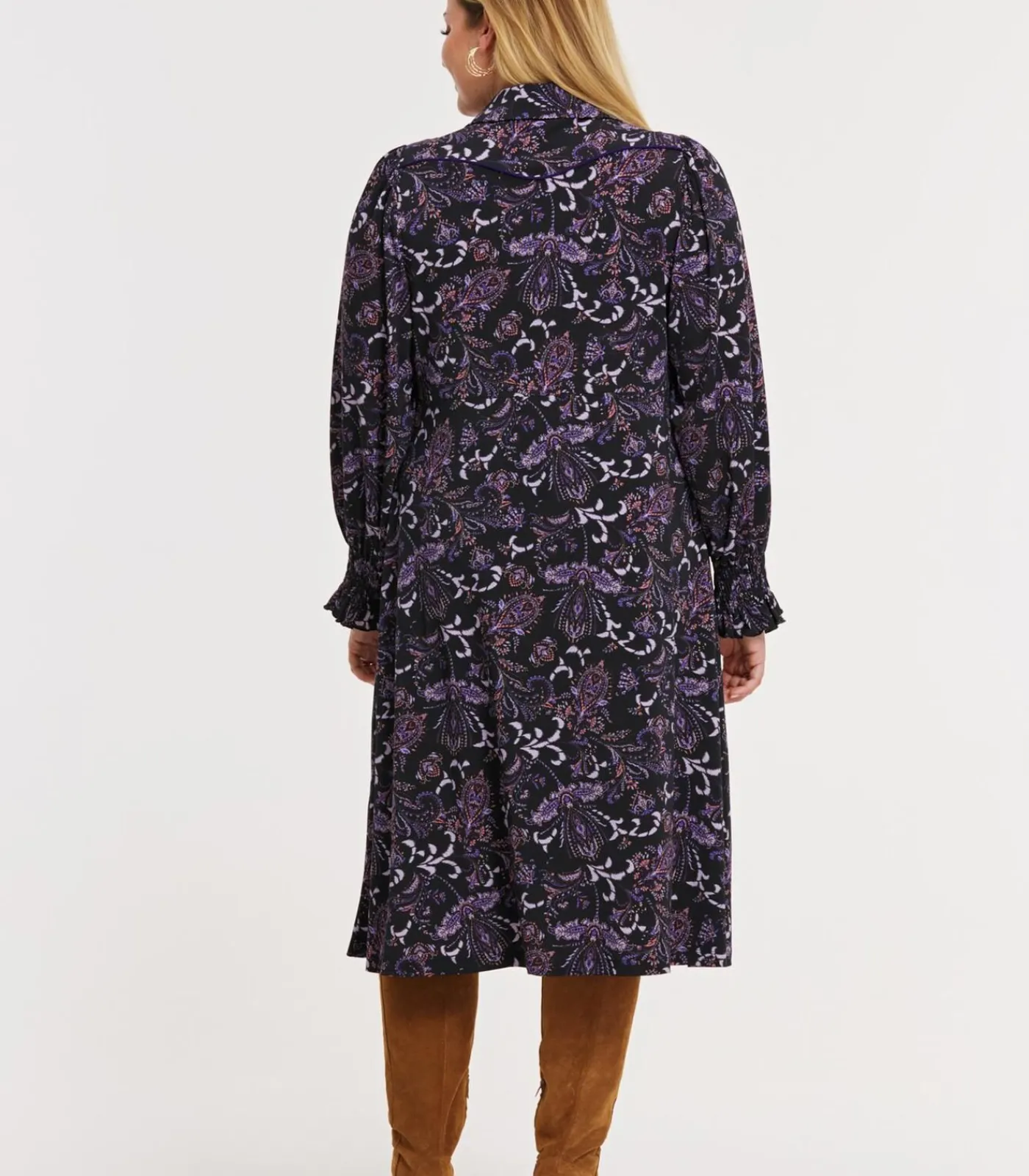 DAMES YOEK Dames Jurk print