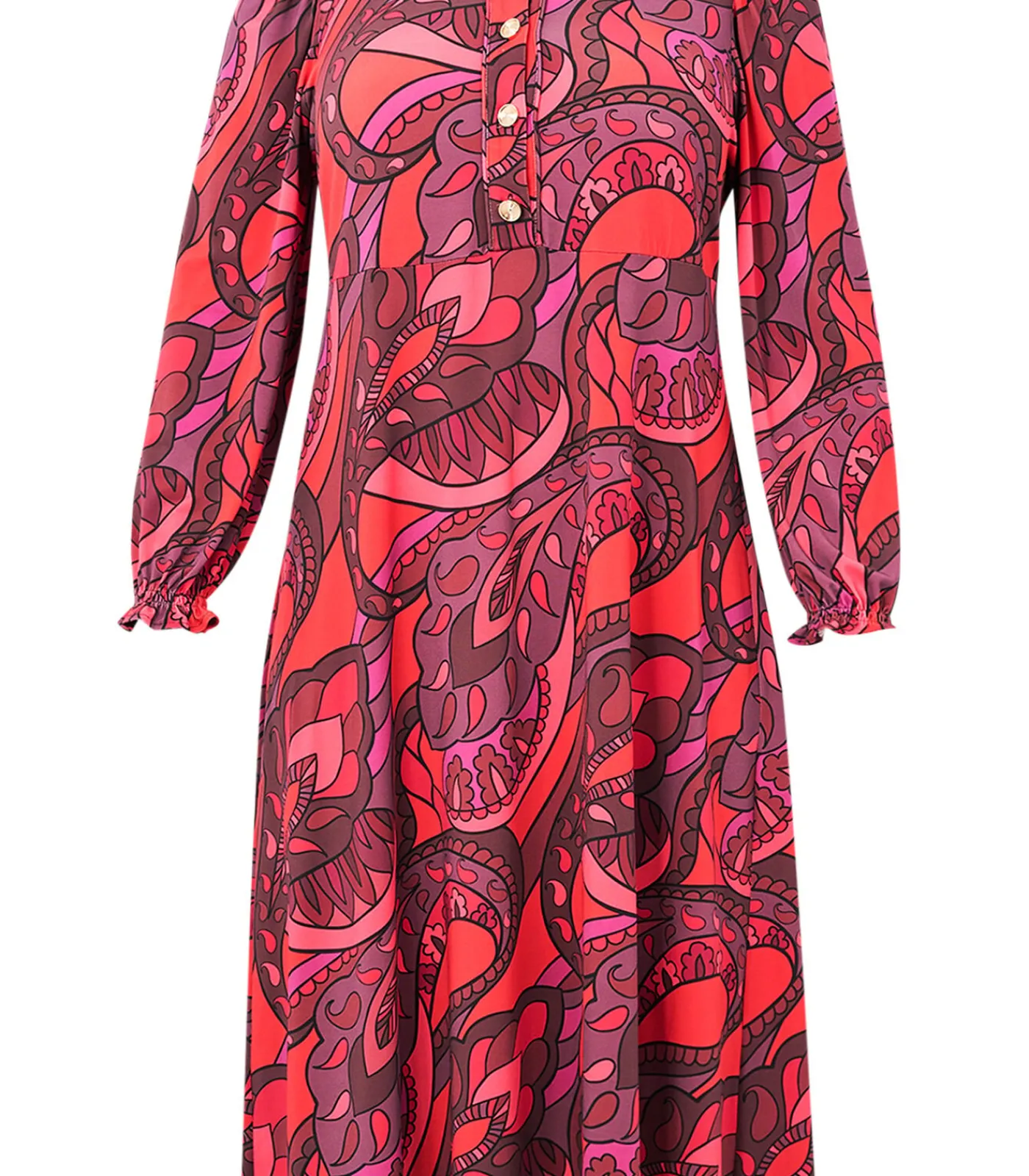 DAMES YOEK Dames Jurk print