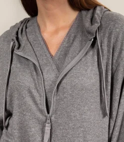 Discount Dames sweatshirt met capuchon Heather grijs DAMES Loungewear