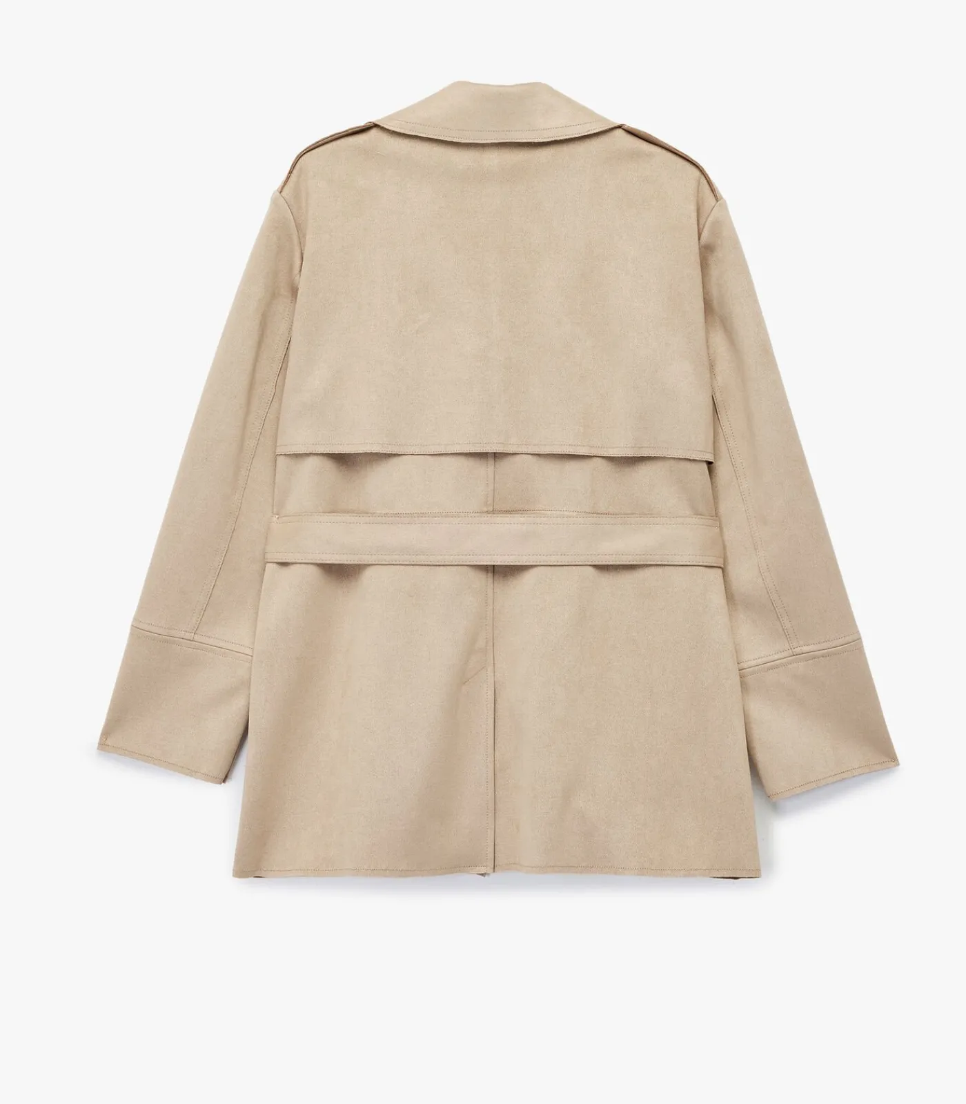 DAMES Koton Dames Trenchcoat Kunstsuède Lang Ceintuur