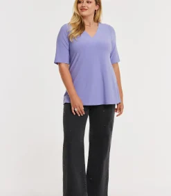 New Dames T-shirt met v-hals DAMES T-Shirts & Tops