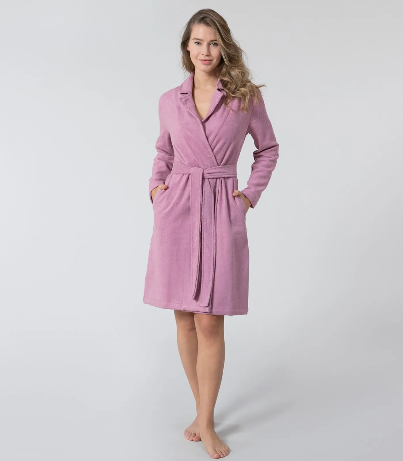 Hot Damesbadjas Marlon Orchidee - L DAMES Badjassen