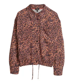 DAMES J&JOY Damesblouse met luipaardprint en zakken