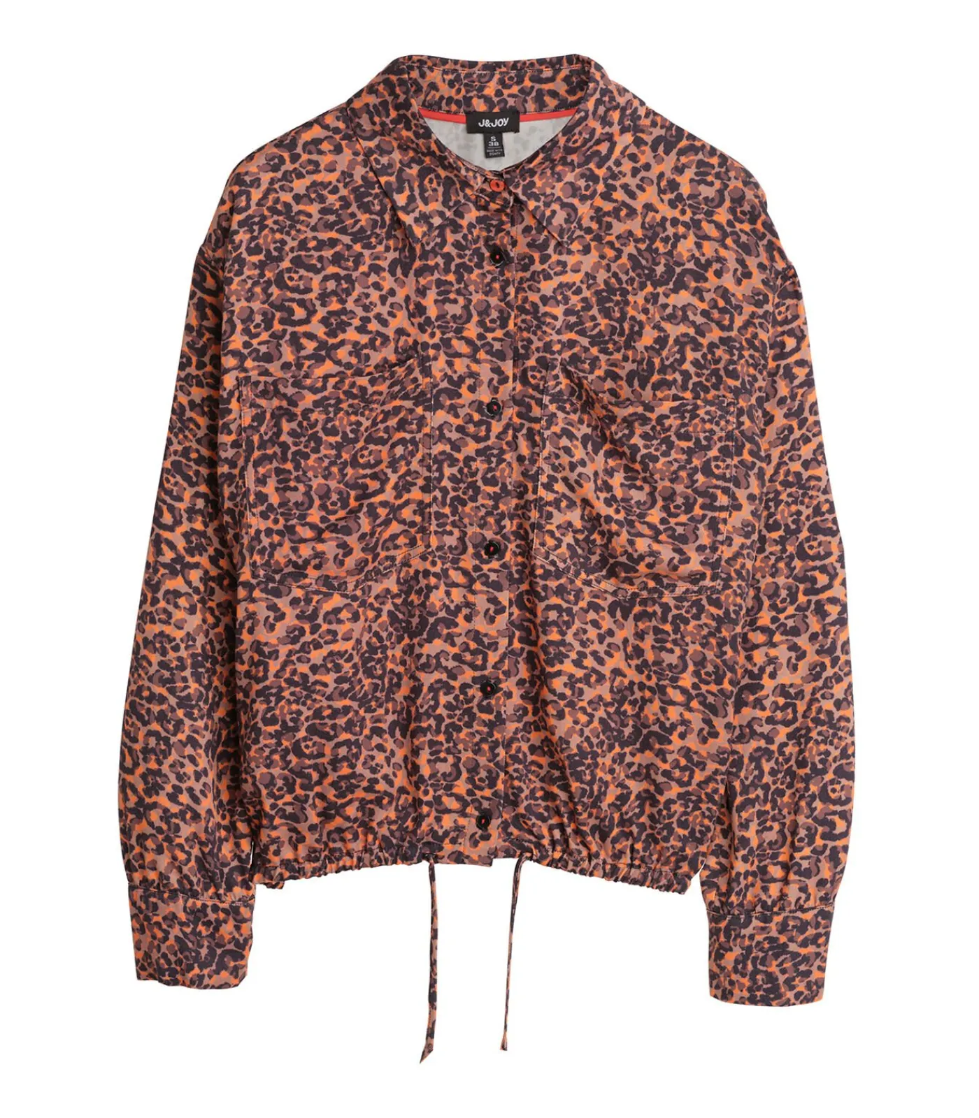 DAMES J&JOY Damesblouse met luipaardprint en zakken