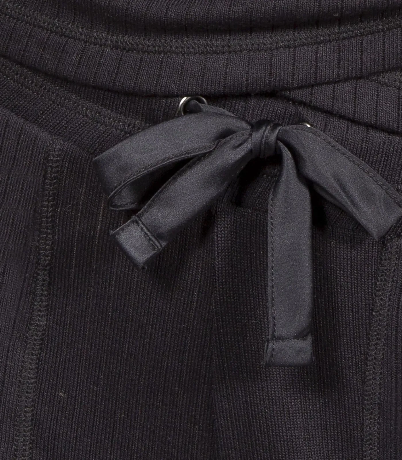 DAMES ISOTONER Damesbroek in ribgebreide wijde pijpen Zwart