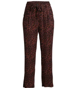 New Damesbroek met luipaardprint en strikceintuur DAMES Broeken & Shorts