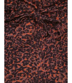 New Damesbroek met luipaardprint en strikceintuur DAMES Broeken & Shorts