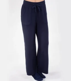 DAMES ISOTONER Damesbroek met wijde pijpen Navy