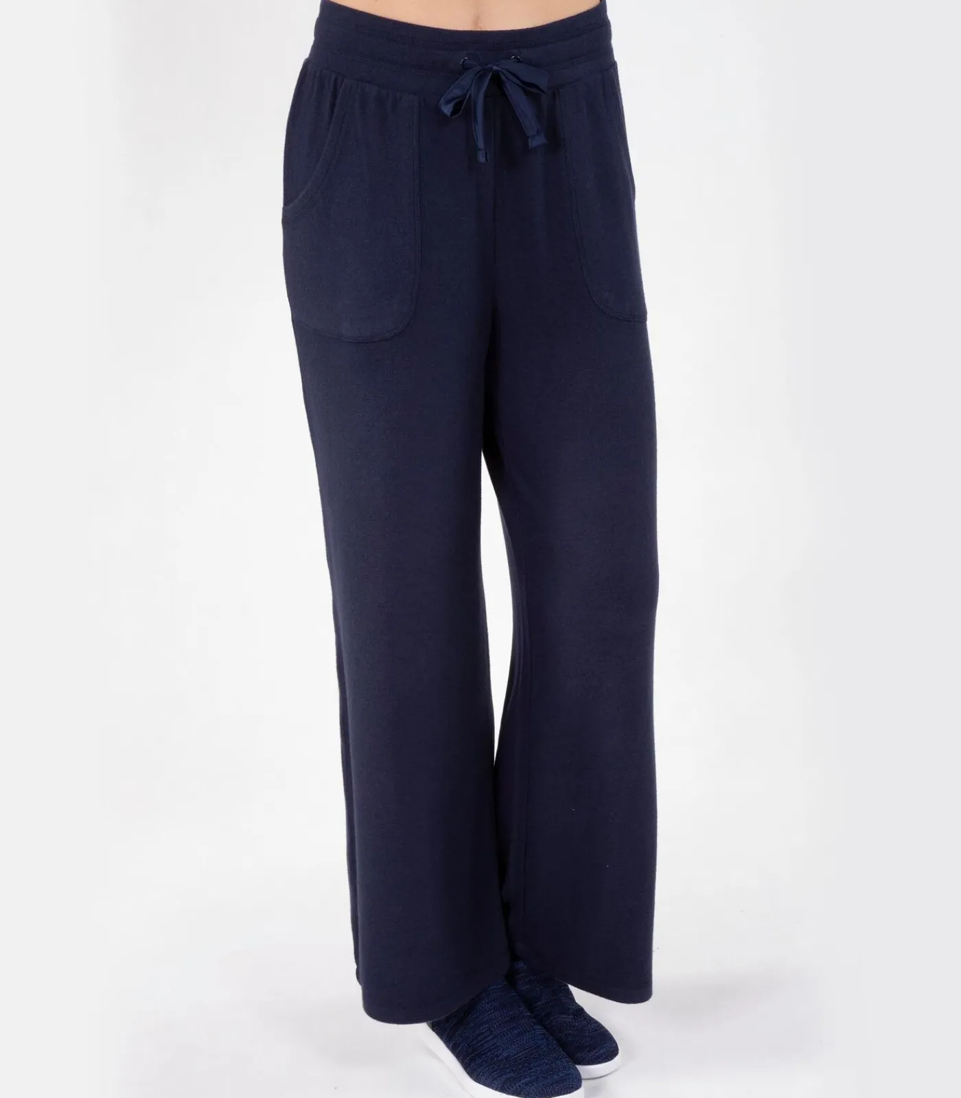 DAMES ISOTONER Damesbroek met wijde pijpen Navy