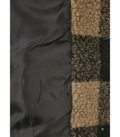 Kinderen Urban Classics Damesfleece hooded oversized check sherpa