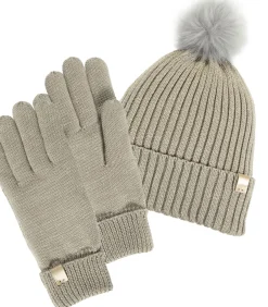 DAMES ISOTONER Dameshandschoenen Gerecycled gebreid Brons