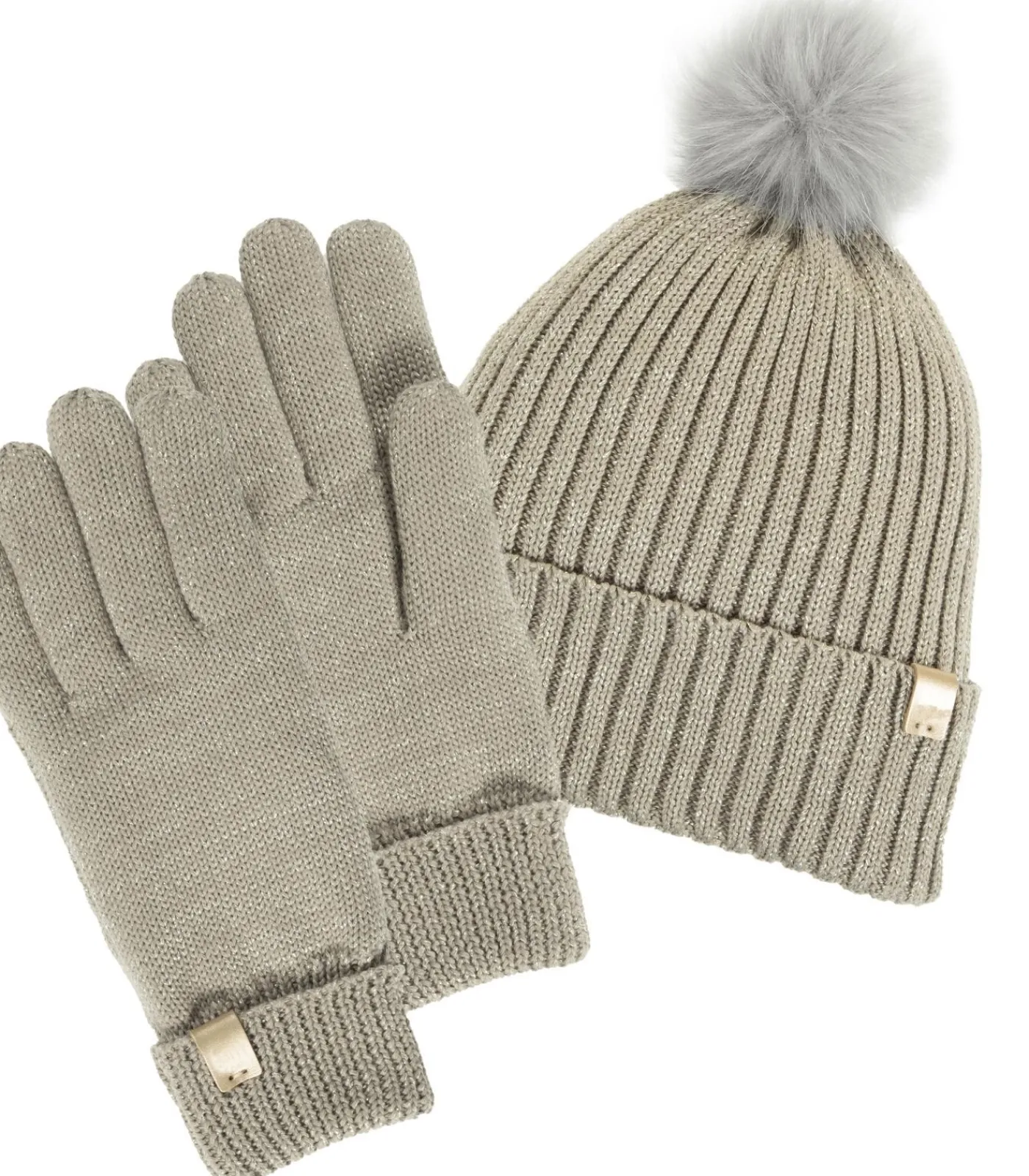 DAMES ISOTONER Dameshandschoenen Gerecycled gebreid Brons