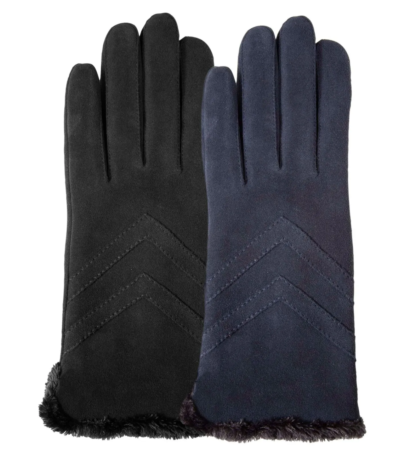 DAMES ISOTONER Dameshandschoenen in suèdeleer Navy