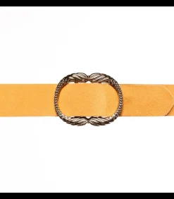 DAMES Fortex Damesriem Geel 4 cm