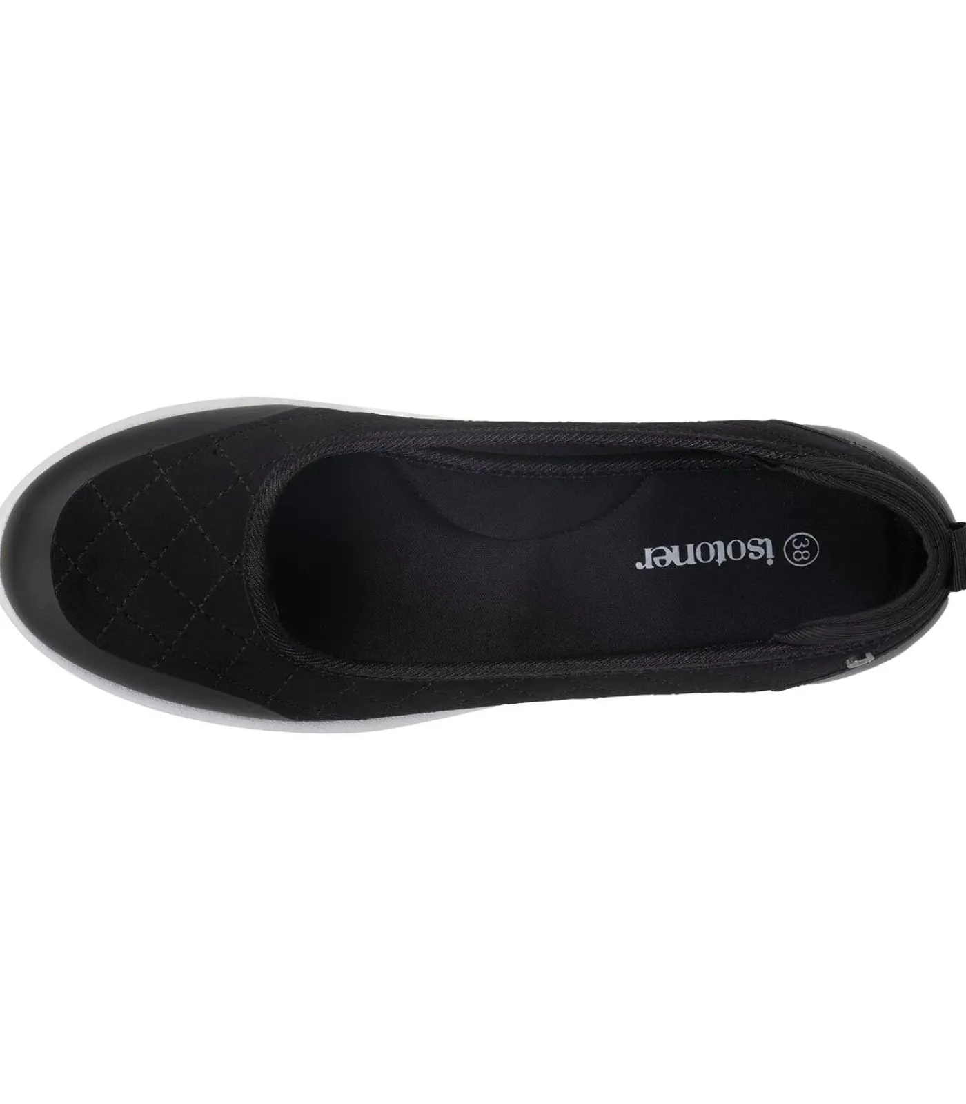 DAMES ISOTONER Damesslip ballerina's Zwart Gewatteerd