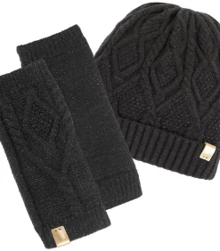 DAMES ISOTONER Dameswanten Soft Touch lurex mesh Zwart