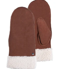 Sale Dameswanten van cognac imitatiebontleder DAMES Handschoenen