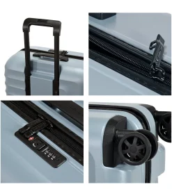 Clearance Dandelion Handbagage Koffer 4 Wielen Blauwe Trolleys