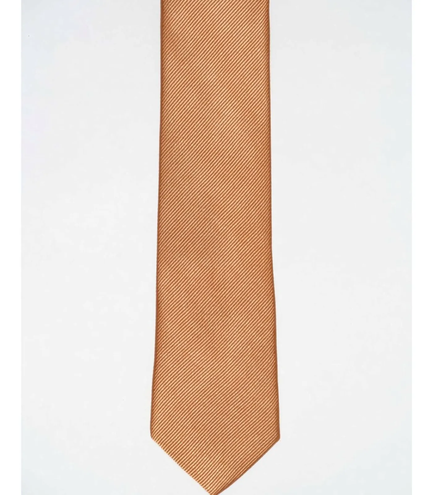 Heren Shirts & co Das slimline zijde zalmkleur