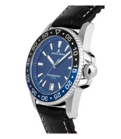 Heren Jacques Lemans Datum horloge Liverpool Diver Blue - Black