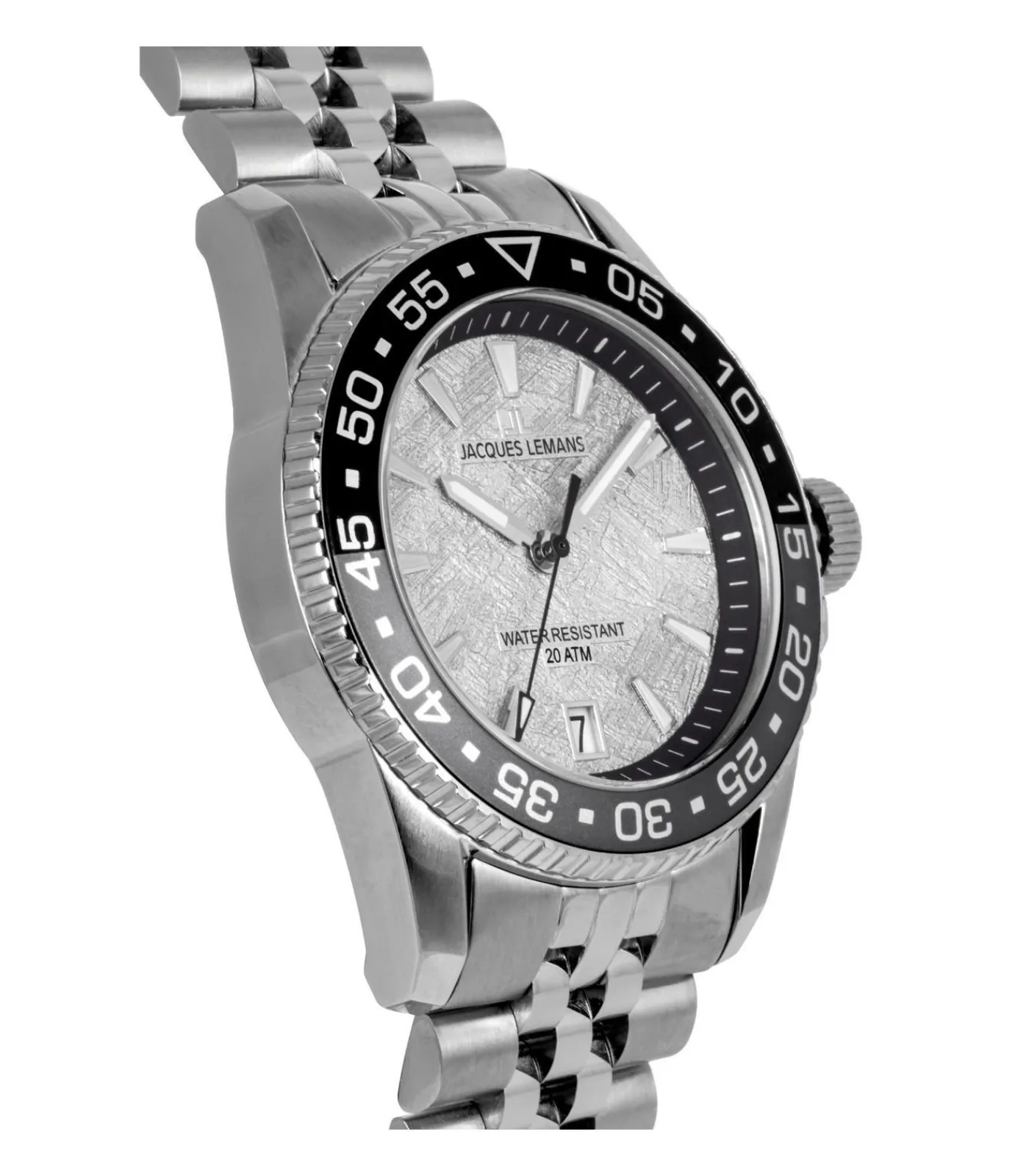 Heren Jacques Lemans Datum horloge Liverpool Diver Grey