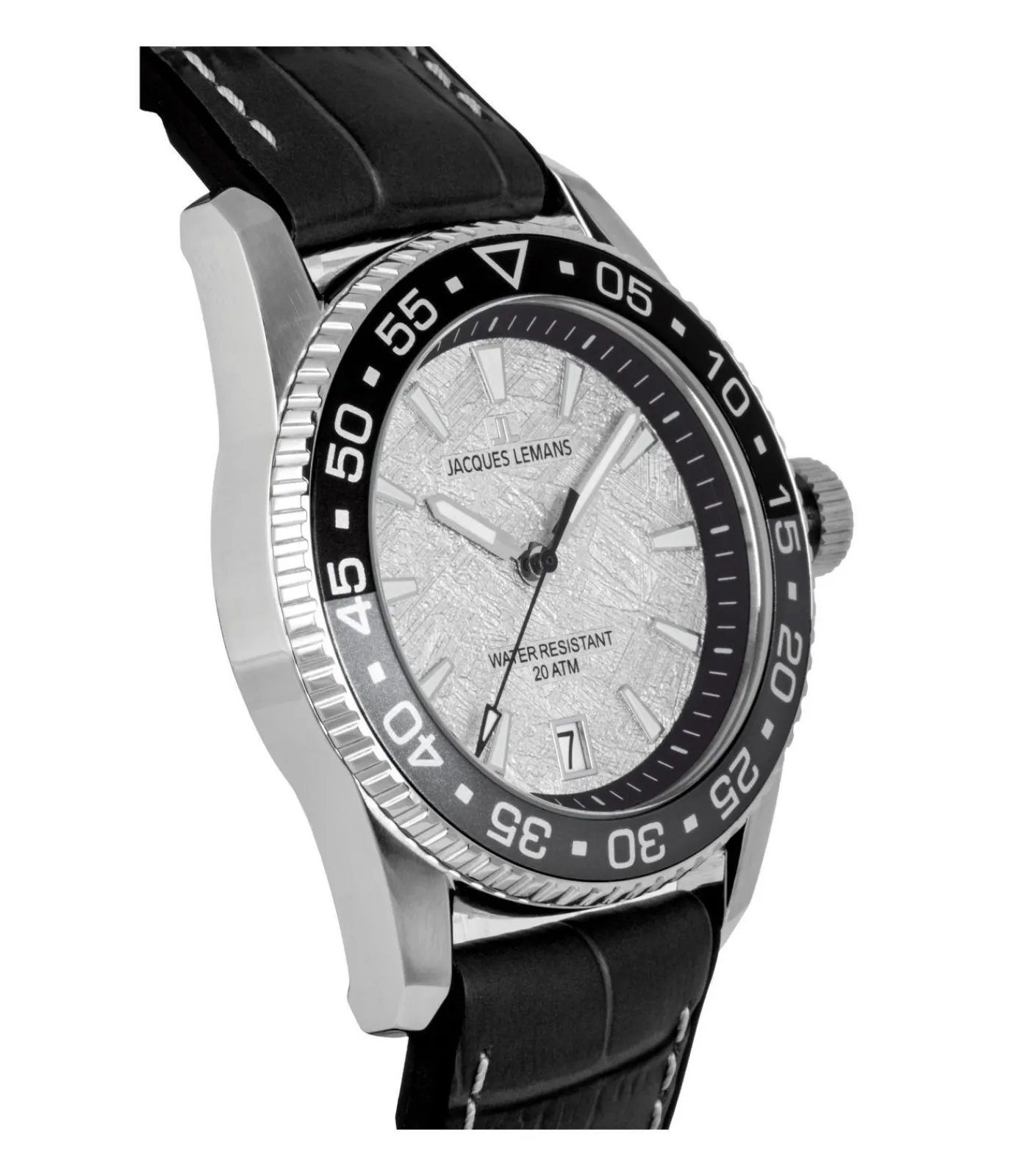 Heren Jacques Lemans Datum horloge Liverpool Diver Grey