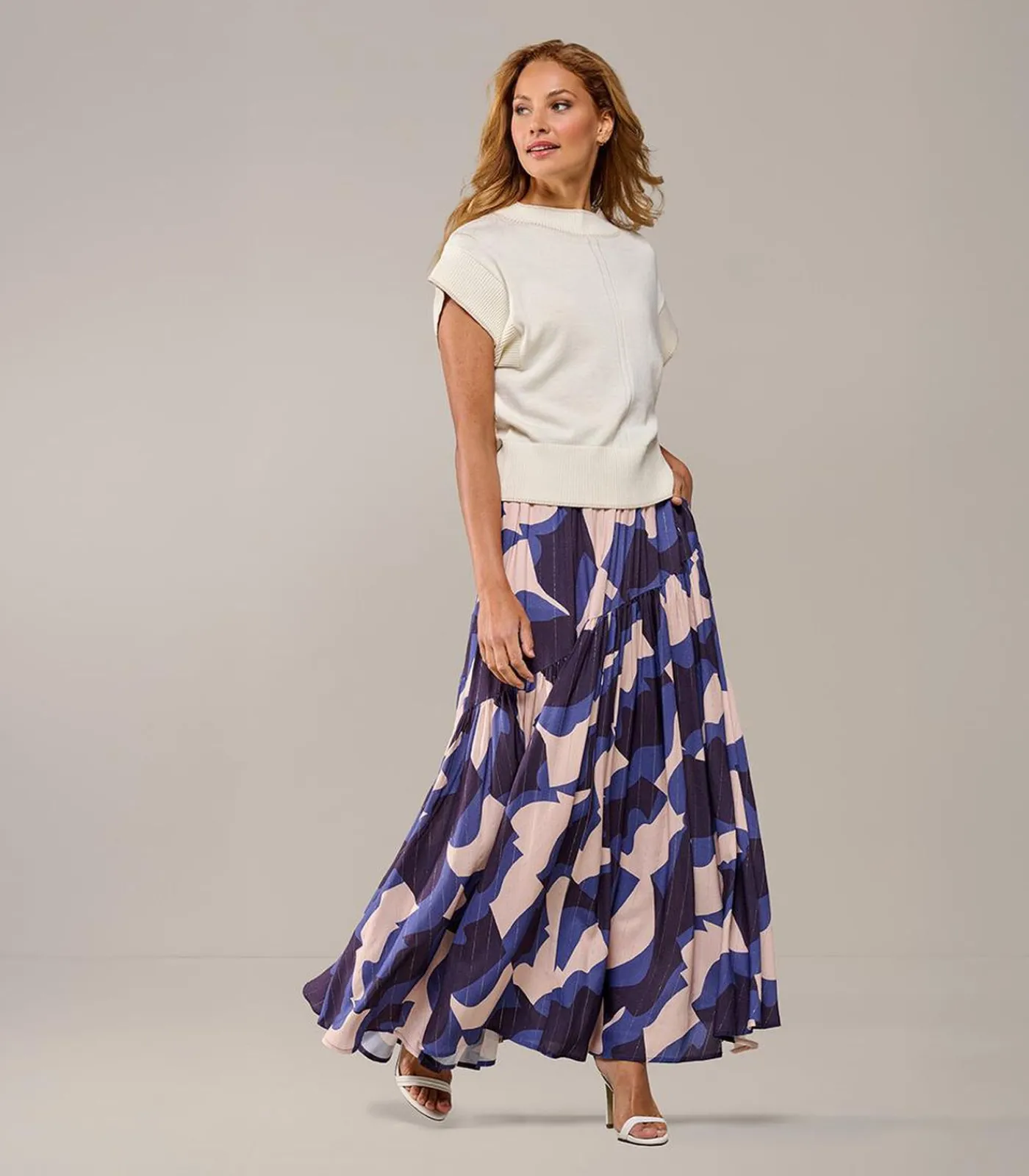 DAMES Mart Visser Dazzy Print Rok Blauw / Multi