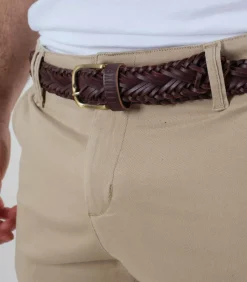 Clearance DEAN - Gevlochten riem met leereffect Heren Riemen