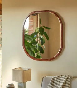 Tikamoon Decoratieve spiegel in massief palissanderhout 80x70 cm Jade