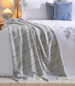 Deken 2 personen Melange 200x220 cm Lichtblauw Bedspreien