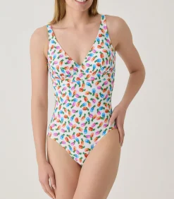 DAMES Laura By Janine Robin 1-delig zwempak met uitneembare cup Pina Colada