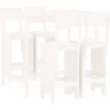 vidaXL 5-delige Barset massief grenenhout wit