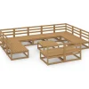 Outlet 12-delige Loungeset massief grenenhout Tuinmeubelen