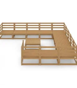 vidaXL 12-delige Loungeset massief grenenhout