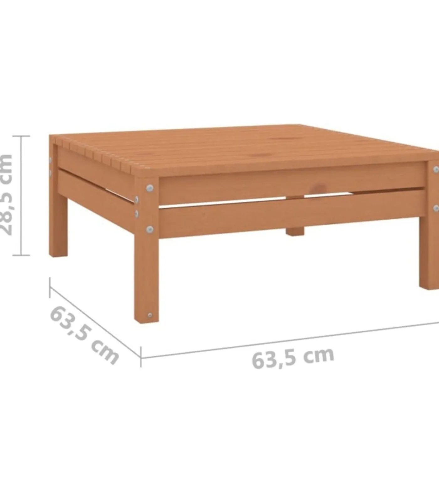 Hot 4-delige Loungeset massief grenenhout honingbruin Tuinmeubelen